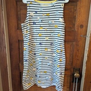 Joules Blue and White Sleeveless Sundress
